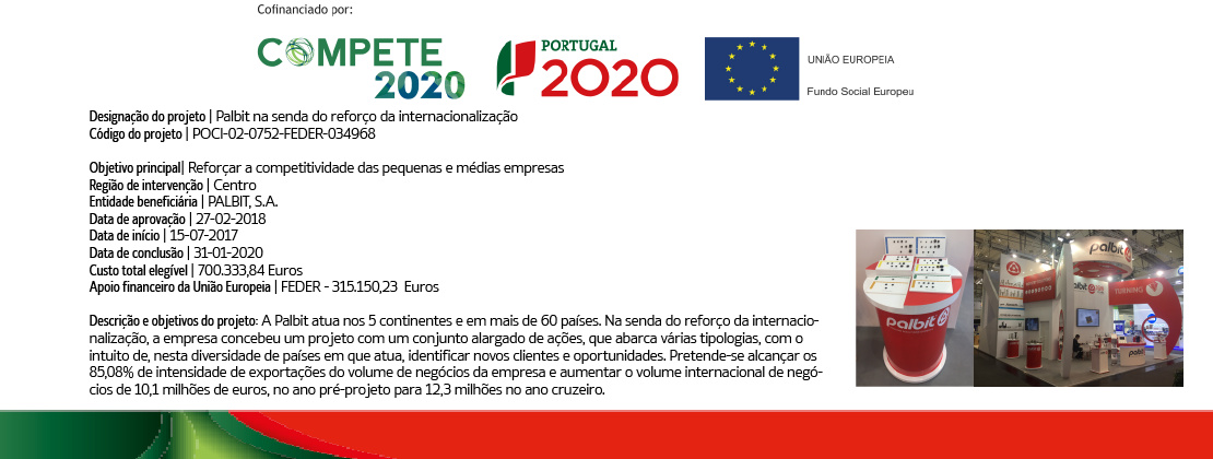 Projeto .º 34968 - SI Internacionalização das PME – Compete 2020